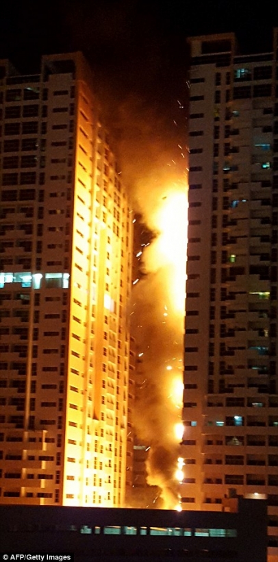 JAUNĀKIE FOTO/VIDEO no ugunsgrēka Dubaijas debesskrāpju kompleksā (Attēls 3)