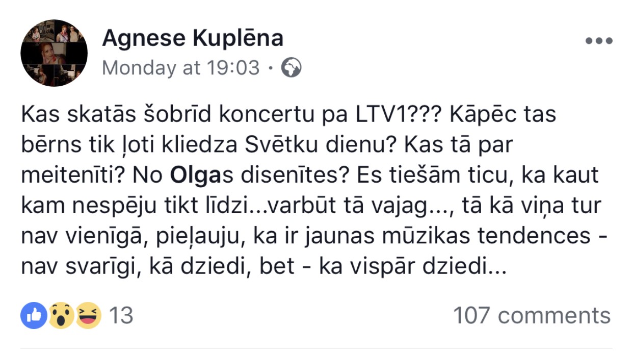 Katrs mēsls tak' nav jārāda televīzijā! Jaunās dziedones šķībā ķērkšana simtgadē pazemojusi Latvijas sabiedrību (Attēls 2)