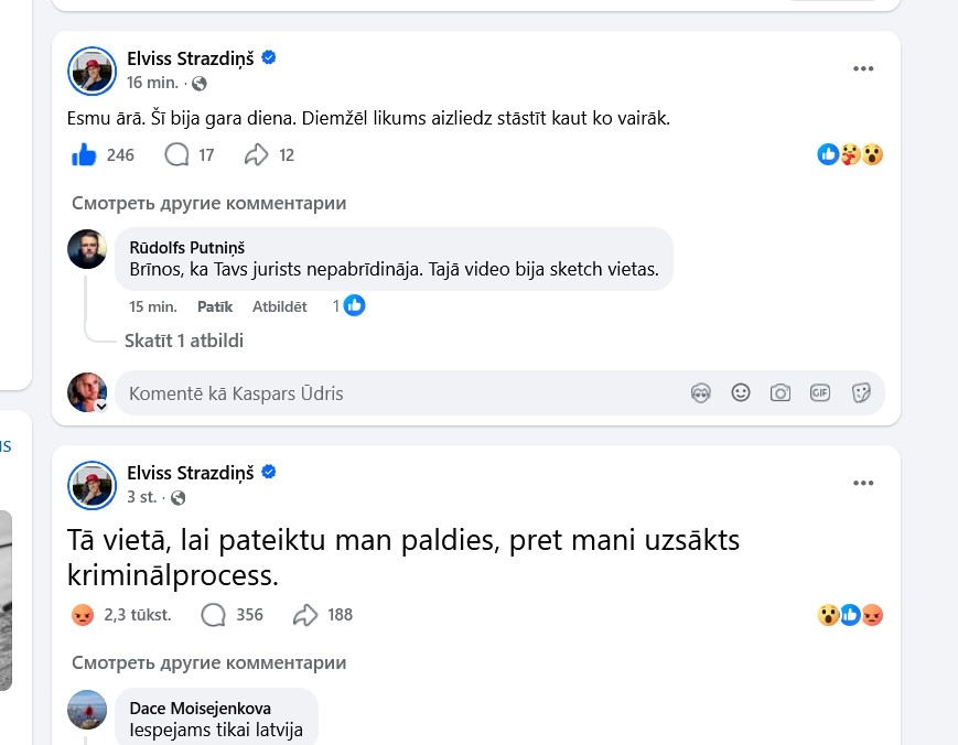 Tautā iemīļotais kiberdrošības eksperts Elviss Strazdiņš esot ticis aizturēts. Pret Strazdiņu uzsākts kriminālprocess (Attēls 2)